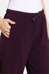 Zivame Cosy Rib Knit Poly Loungewear Bottom - Pickled Beet — thumbnail 5